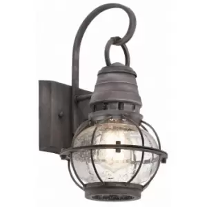 Image of Outdoor IP44 Wall Light Weathered Zinc LED E27 60W d01631
