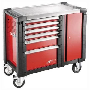 image of Facom JET+ 6 Drawer Mobile Workbench Roller Cabinet Red