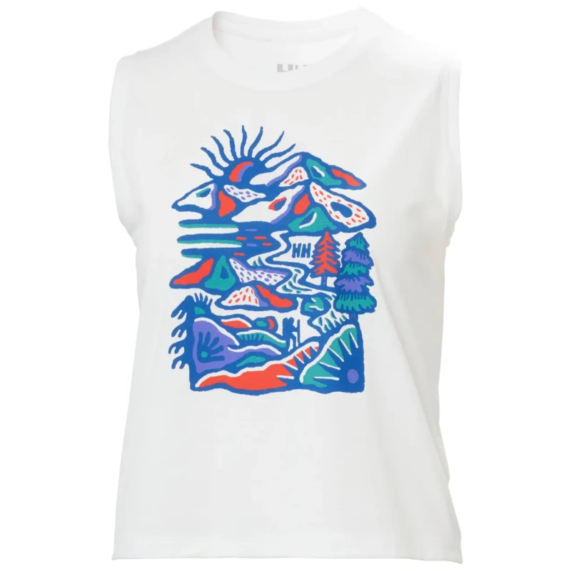 Image of Helly Hansen Womens tank top Helly Hansen Skog Graphic Blanc Female S