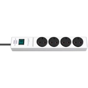 Image of Brennenstuhl Multi Socket Hugo 4 Socket - White