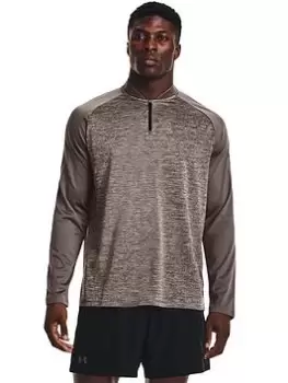 Image of Under Armour Training Tech 2.0 Novelty Quarter Zip Top - Grey, Size XL, Men