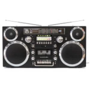 image of GPO Brooklyn Portable 1980s Retro Style Music System Boombox