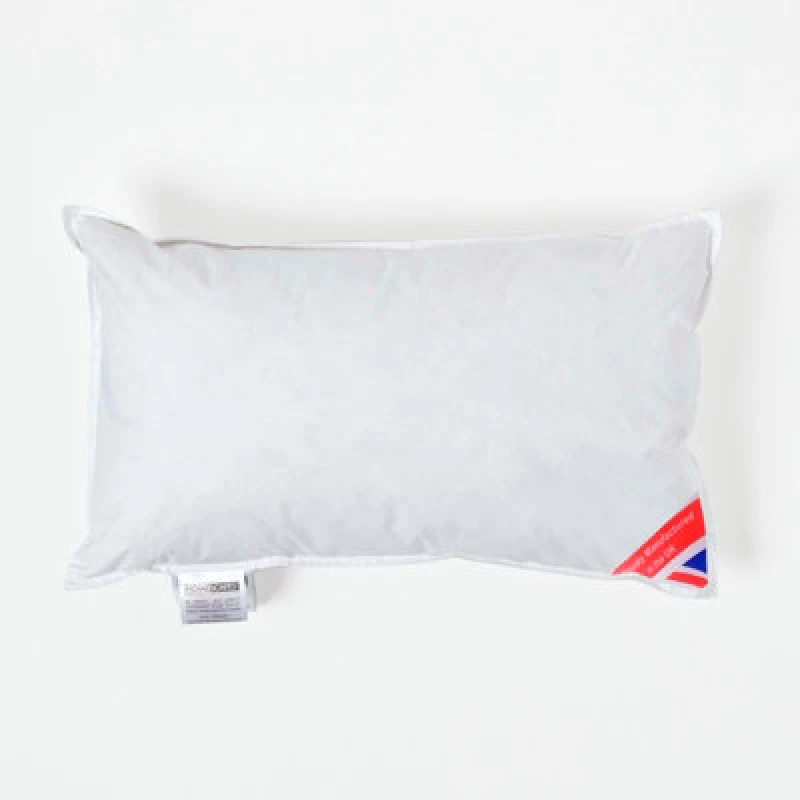 Image of HOMESCAPES Duck Feather Cushion Pad - Luxury Cushion Filler and Inserts 35 x 50cm (14 x 20) - White - Homescapes SF1213R-EU