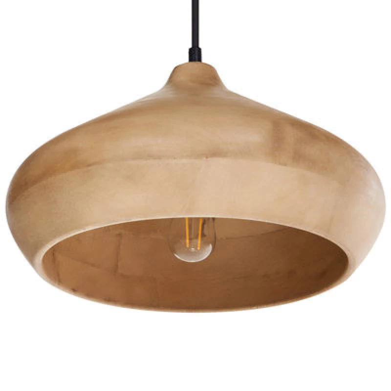 Image of Beliani Pendant Lamp Rawi Mango Wood Light Brown