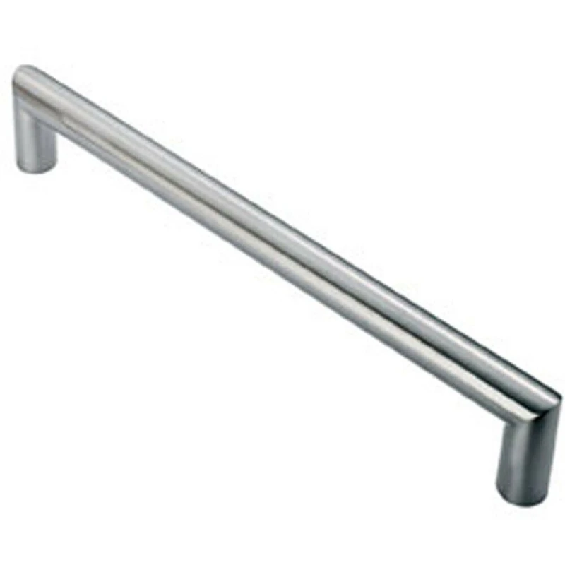 Image of Loops 30mm Mitred Pull Door Handle 450mm Fixing Centres Satin Stainless Steel Metallics