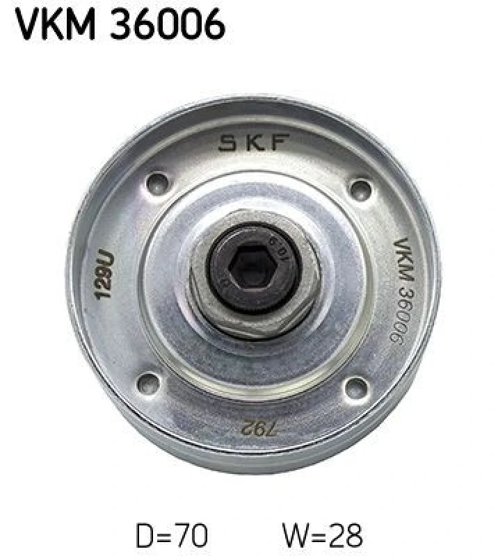 Image of SKF Deflection / guide pulley, V-ribbed belt SKF VKM 36006