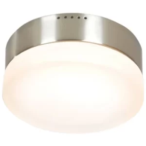 image of 2 Light Flush Ceiling Light Stainless Steel