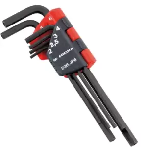 image of Facom 6 Piece Security Hexagon Allen Key Set Metric