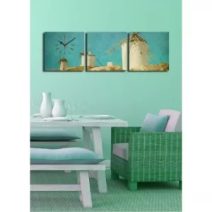 Image of 3P2828CS-18 Multicolor Decorative Canvas Wall Clock (3 Pieces)