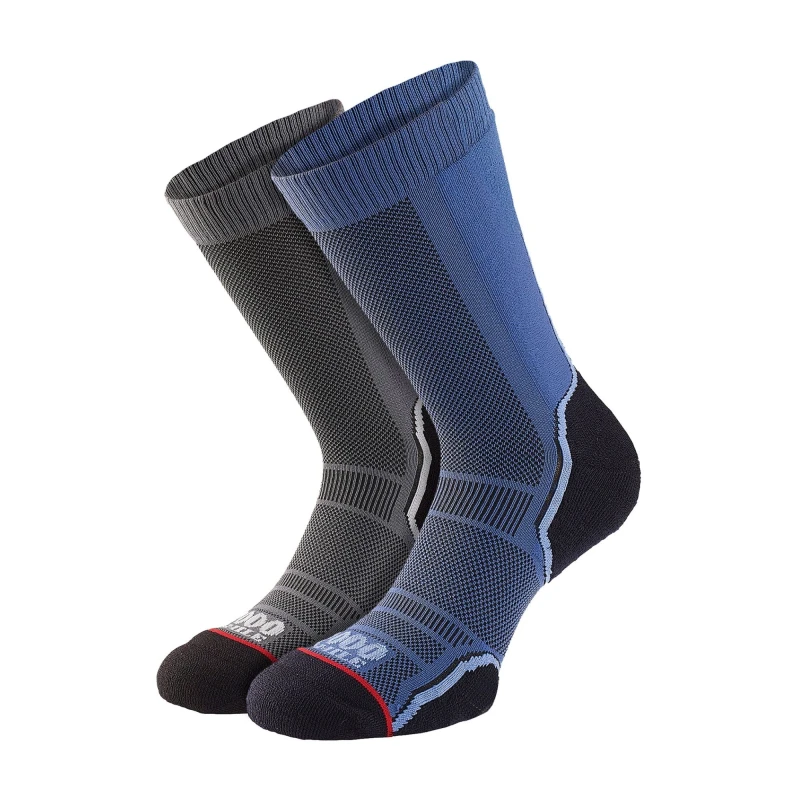 Image of 1000 Mile 1000 Mile Men 2 Pack Single Layer Trek Socks - Twin Pack in Navy Size: 9-11 Navy 9-11 Male 5031358007354