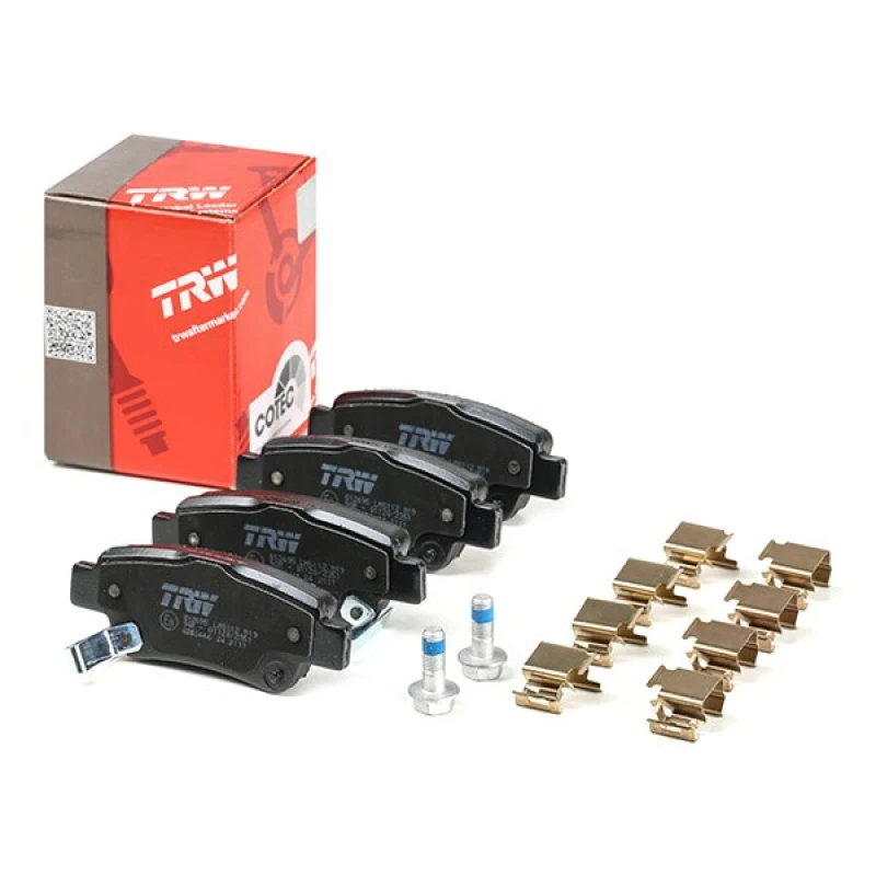 Image of TRW GDB3446 Brake pad set with acoustic wear warning, with accessories, with brake caliper screws Brake Pad Set,disc brake (402)