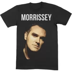 image of Morrissey - Face Photo Unisex Small T-Shirt - Black