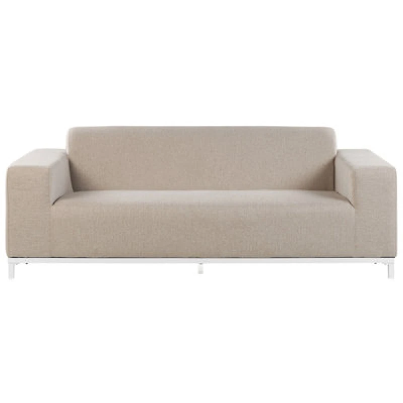 Image of Beliani Garden Sofa 3 Seater Rovigo Beige