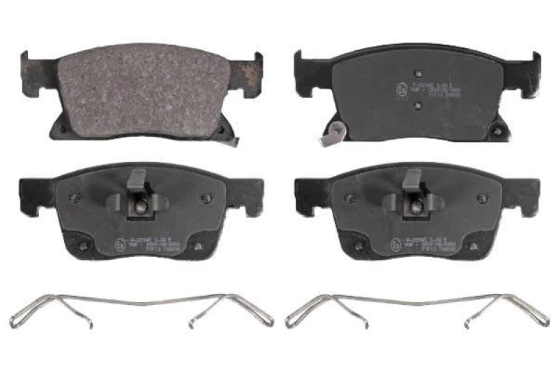 Image of SWAG 40 91 6914 Brake pad set Front Axle, with acoustic wear warning, with staples Brake Pad Set,disc brake (402)