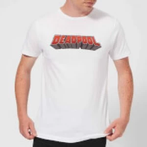 image of Marvel Deadpool Logo Mens T-Shirt - White - 3XL