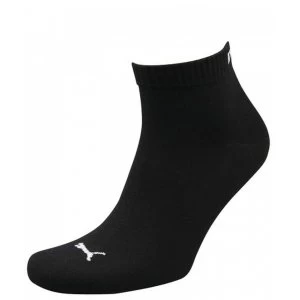 Image of Puma Quarter Training Socks Black UK Size 9-11 (3 Pairs)