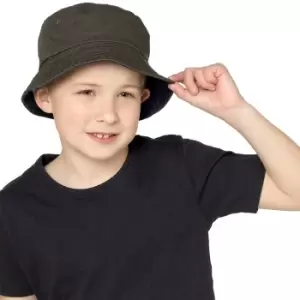 Image of Tom Franks Childrens/Kids T-Kids Reversible Bucket Hat (7-10 years) (Khaki/Navy)