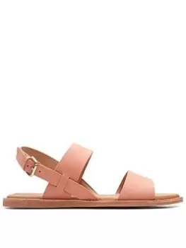 Image of Clarks Karsea Strap Sandals - Light Coral, Light Coral, Size 4, Women