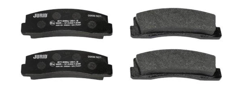 Image of JURID 571265J Brake pad set not prepared for wear warning indicator, without accessories Brake Pad Set,disc brake (402)