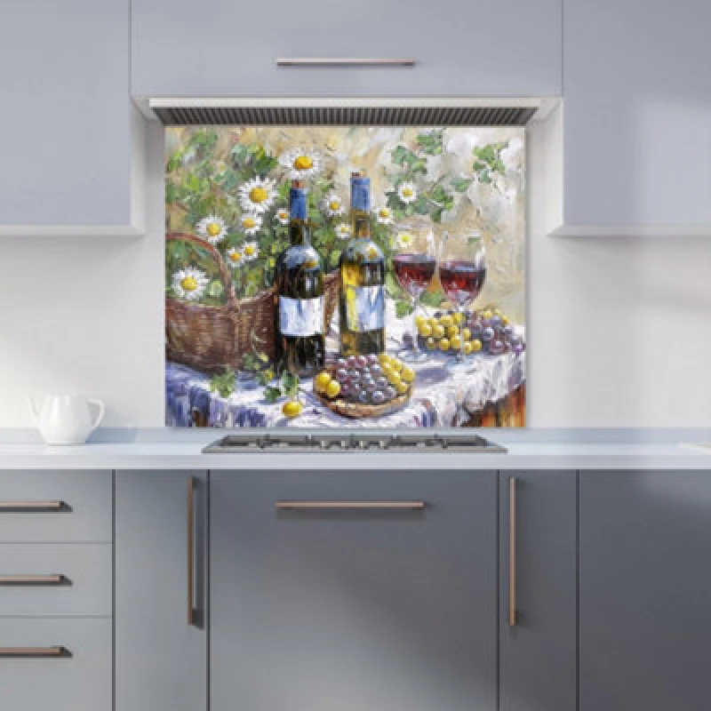 Image of Warren Reed Designer Vineyard Feast: Impressionist's Still Life Kitchen Splashback