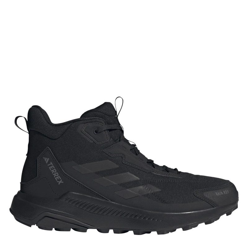Image of adidas Terrex Anylander Mid Rain.Rdy Hiking Shoes Black male 10.5 (45.3)