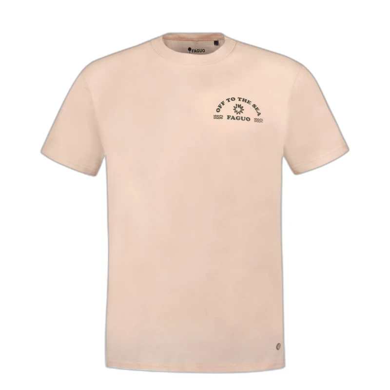 Image of Faguo Recycled cotton T-Shirt Faguo Lugny Rose Unisex M