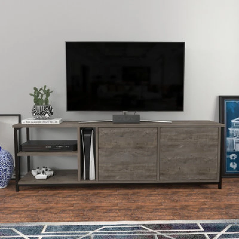 Image of Decorotika Primrose TV Stand Black Wenge