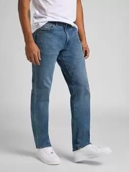 Image of Lee Extreme Motion Straight Fit Jeans - Blue Size 34, Length Regular, Men