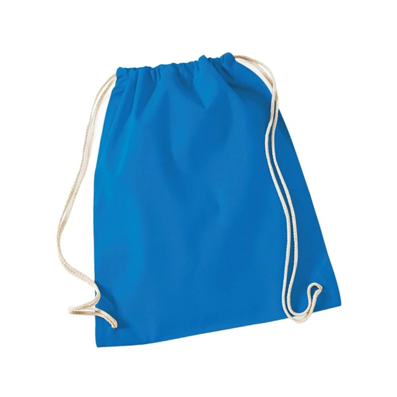 Image of Westford Mill Mens Cotton Drawstring Bag in Blue Blue Male