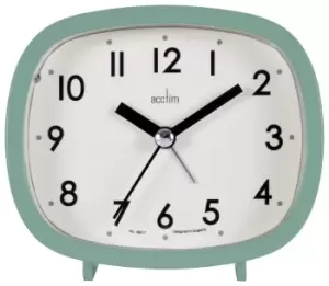 Image of Acctim Hilda Retro Shaped Alarm Clock - Green