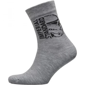 Image of Mens Storm Trooper Face Sports Socks - Grey - UK 4-7.5