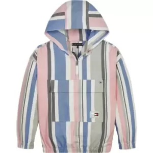 Image of Tommy Hilfiger Striped Pull Over Windbreaker Juniors - Multi