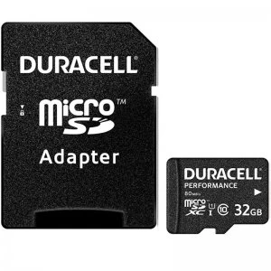 image of Duracell 32GB Performance Micro SD Card SDHC + Adapter