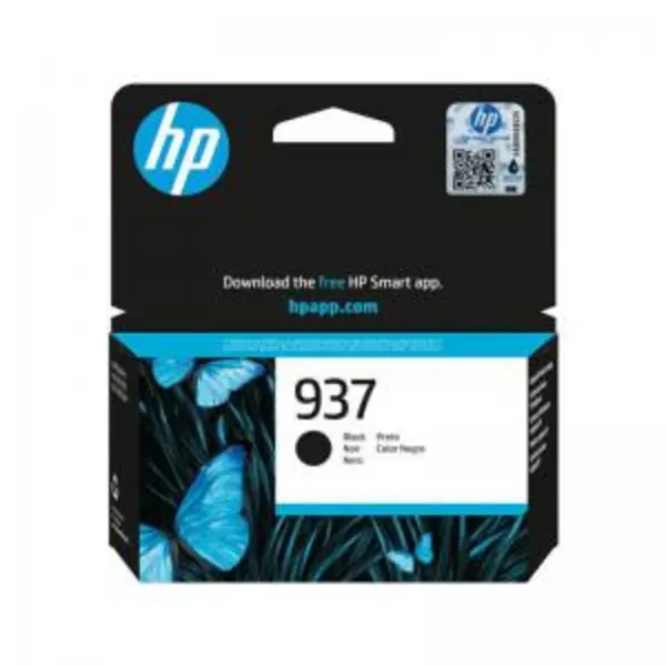 Image of HP 937 Black Ink Cartridge - 4S6W5NE (Original)