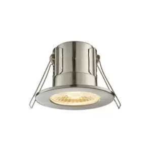 Image of Saxby Shieldeco - Fire Rated Integrated LED Bathroom Recessed Light Satin Nickel Plate, Acrylic IP65