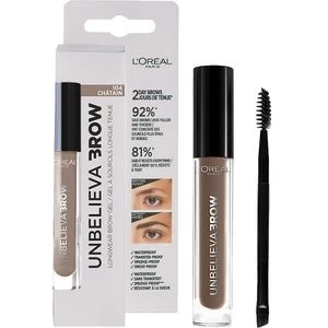 Image of LOreal Unbelievabrow Long-Lasting Brow Gel 104 Brown