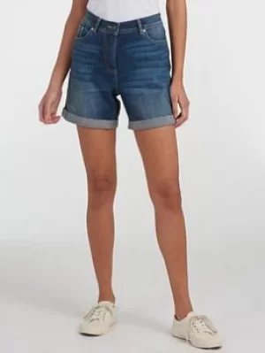 Image of Barbour Barbour Maddison Denim Short -authentic Wash, Blue, Size 10, Women
