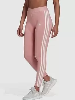 Image of adidas Essentials 3 Stripes Legging, Mauve Size M Women