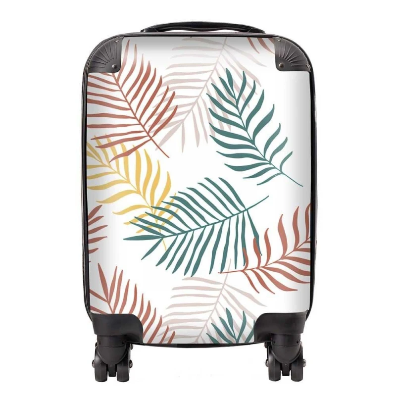 Image of Warren Reed - Designer Palm Branches In Natural Colors Suitcase in Green Size: Small Green Unisex Small