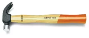 Image of Beta Tools 1375 Round Face Claw Hammer 300g Hickory Shaft 013750000