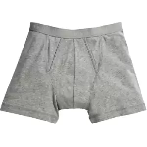 image of Fruit Of The Loom Mens Classic Boxer Shorts (Pack Of 2) (M) (Light Grey Marl)