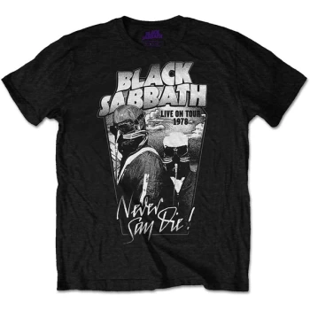 Image of Black Sabbath - Never Say Die Unisex Small T-Shirt - Black