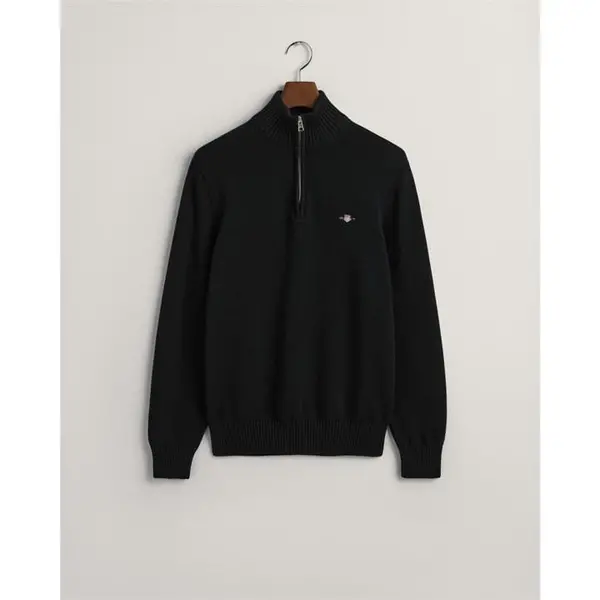 Image of Gant Casual Cotton Half-Zip - Black XL