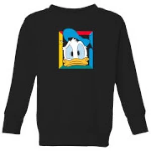 Image of Disney Donald Face Kids Sweatshirt - Black - 11-12 Years