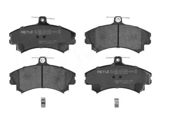 Image of MEYLE 025 219 2015 Brake pad set Front Axle, with acoustic wear warning, Original Quality, with anti-squeak plate Brake Pad Set,disc brake (402)
