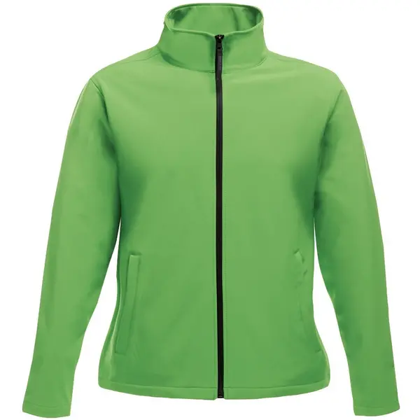 image of Regatta Womens Ablaze Printable Softshell Workwear Jacket 12 - Bust 36' (92cm) Extreme Green/Black TRA629-9KX-12