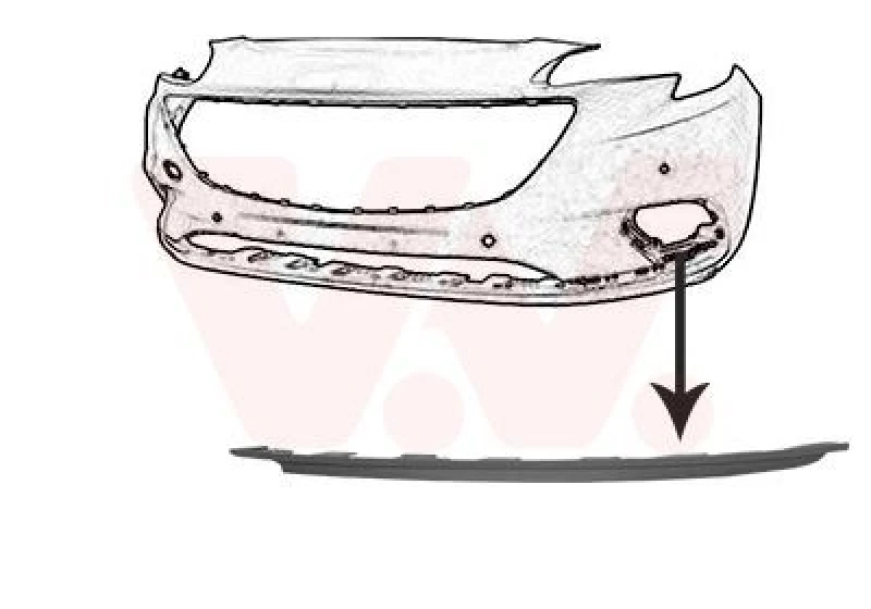Image of VAN WEZEL Bumper cover VAN WEZEL 3804581