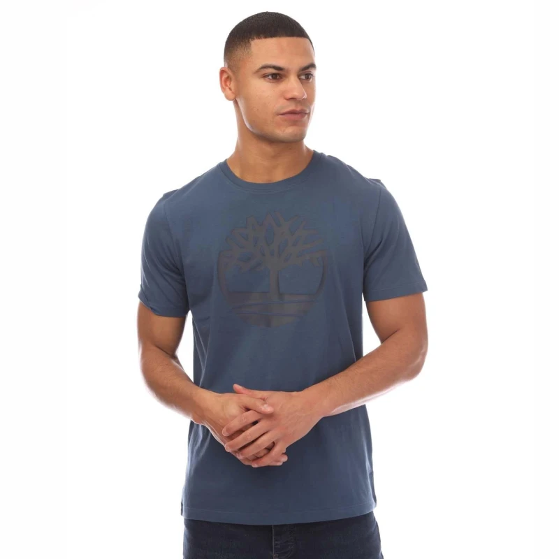 Image of Timberland Kennebec River Tree Logo T-Shirt - Blue Blue S