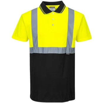 image of S479YBRS - sz S Two-Tone Polo - Yellow/Blue - Portwest