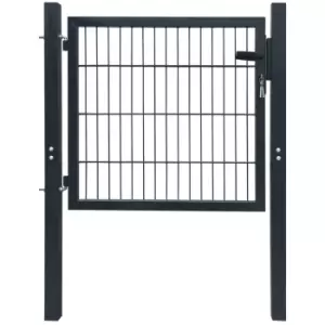 image of Vidaxl 2D Fence Gate (single) Anthracite Grey 106 X 130 cm